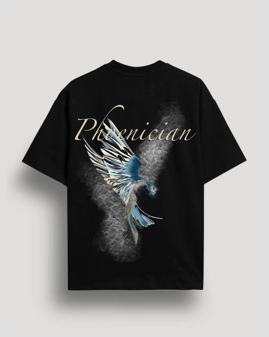 PHOENICIAN OVERSIZE BLACK T-SHIRT